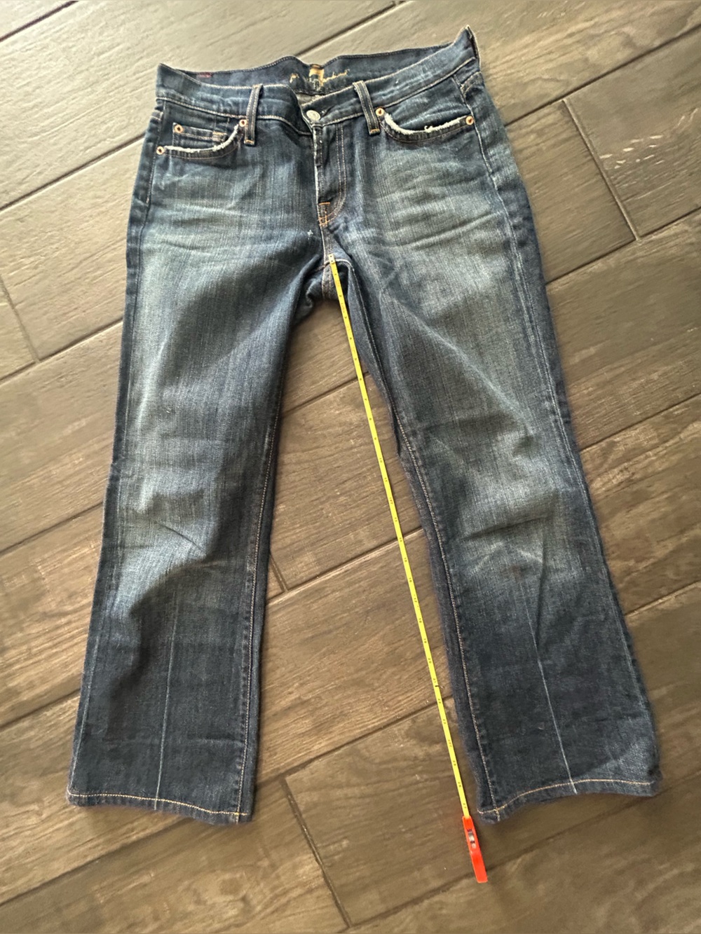 7 for all Mankind sz 28 dark rinse jeans - Picture 4 of 7